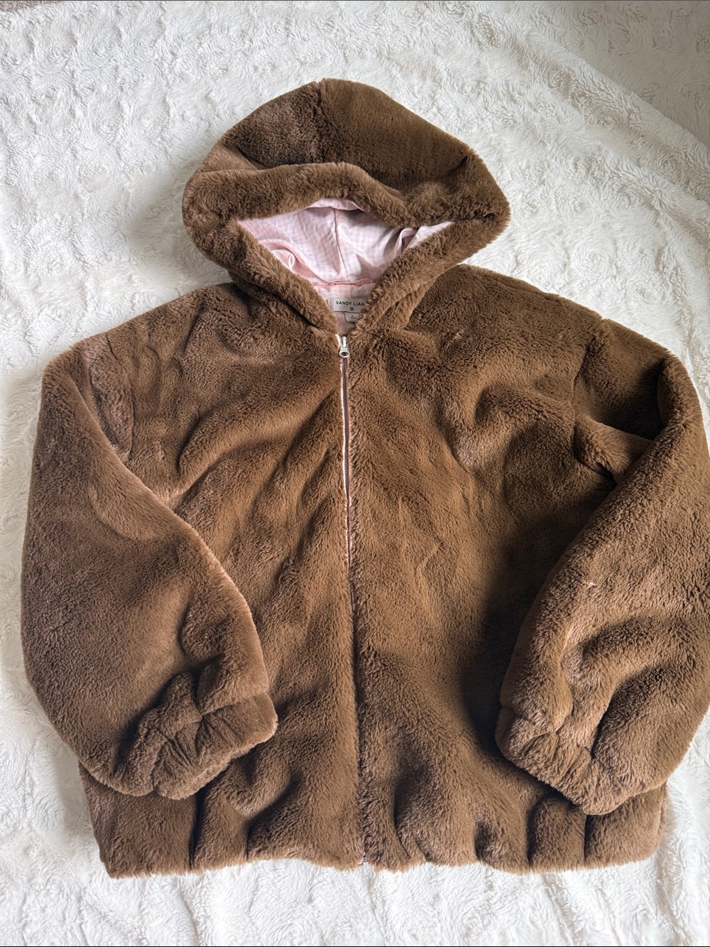 Sandy Liang Target faux fur jacket size medium